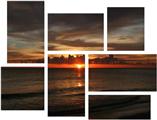 Set Fire To The Sky - 7 Piece Fabric Peel and Stick Wall Skin Art (50x38 inches)