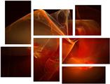 Flaming Veil - 7 Piece Fabric Peel and Stick Wall Skin Art (50x38 inches)