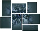 Eclipse - 7 Piece Fabric Peel and Stick Wall Skin Art (50x38 inches)