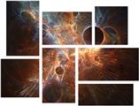 Kappa Space - 7 Piece Fabric Peel and Stick Wall Skin Art (50x38 inches)