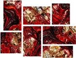 Reaction - 7 Piece Fabric Peel and Stick Wall Skin Art (50x38 inches)