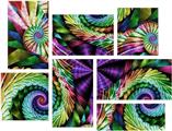 Twist - 7 Piece Fabric Peel and Stick Wall Skin Art (50x38 inches)