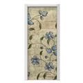 Flowers and Berries Blue Door Skin (fits doors up to 34x84 inches)