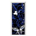 Twisted Garden Blue and White Door Skin (fits doors up to 34x84 inches)