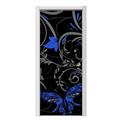 Twisted Garden Gray and Blue Door Skin (fits doors up to 34x84 inches)