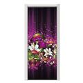 Grungy Flower Bouquet Door Skin (fits doors up to 34x84 inches)