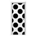 Kearas Polka Dots White And Black Door Skin (fits doors up to 34x84 inches)