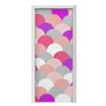 Brushed Circles Pink Door Skin (fits doors up to 34x84 inches)