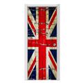 Painted Faded and Cracked Union Jack British Flag Door Skin (fits doors up to 34x84 inches)