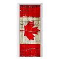 Painted Faded and Cracked Canadian Canada Flag Door Skin (fits doors up to 34x84 inches)