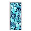 Scene Kid Sketches Blue Door Skin (fits doors up to 34x84 inches)