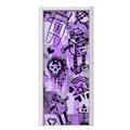 Scene Kid Sketches Purple Door Skin (fits doors up to 34x84 inches)