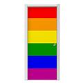Rainbow Stripes Door Skin (fits doors up to 34x84 inches)