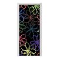 Kearas Flowers on Black Door Skin (fits doors up to 34x84 inches)