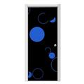 Lots of Dots Blue on Black Door Skin (fits doors up to 34x84 inches)