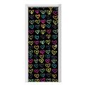 Kearas Hearts Black Door Skin (fits doors up to 34x84 inches)