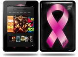 Hope Breast Cancer Pink Ribbon on Black Decal Style Skin fits Amazon Kindle Fire HD 8.9 inch