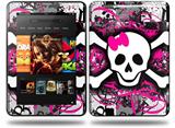Splatter Girly Skull Decal Style Skin fits Amazon Kindle Fire HD 8.9 inch
