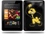 Iowa Hawkeyes Herky on Black Decal Style Skin fits Amazon Kindle Fire HD 8.9 inch