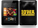 Iowa Hawkeyes 03 Black on Gold Decal Style Skin fits Amazon Kindle Fire HD 8.9 inch