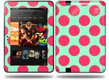 Kearas Polka Dots Pink And Blue Decal Style Skin fits Amazon Kindle Fire HD 8.9 inch