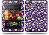 Splatter Girly Skull Purple Decal Style Skin fits Amazon Kindle Fire HD 8.9 inch