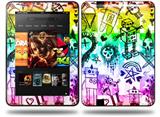 Scene Kid Sketches Rainbow Decal Style Skin fits Amazon Kindle Fire HD 8.9 inch
