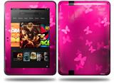 Bokeh Butterflies Hot Pink Decal Style Skin fits Amazon Kindle Fire HD 8.9 inch