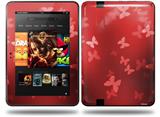 Bokeh Butterflies Red Decal Style Skin fits Amazon Kindle Fire HD 8.9 inch