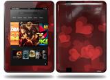 Bokeh Hearts Red Decal Style Skin fits Amazon Kindle Fire HD 8.9 inch