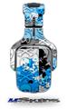 Checker Skull Splatter Blue Decal Style Skin (fits Tritton AX Pro Gaming Headphones - HEADPHONES NOT INCLUDED) 