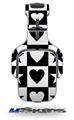 Hearts And Stars Black and White Decal Style Skin (fits Tritton AX Pro Gaming Headphones - HEADPHONES NOT INCLUDED) 