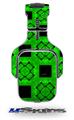 Criss Cross Green Decal Style Skin (fits Tritton AX Pro Gaming Headphones - HEADPHONES NOT INCLUDED) 