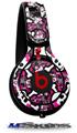 WraptorSkinz Skin Decal Wrap compatible with Beats Mixr Headphones Splatter Girly Skull Pink Skin Only (HEADPHONES NOT INCLUDED)