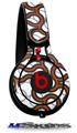 WraptorSkinz Skin Decal Wrap compatible with Beats Mixr Headphones Locknodes 01 Burnt Orange Skin Only (HEADPHONES NOT INCLUDED)