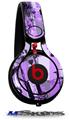 WraptorSkinz Skin Decal Wrap compatible with Beats Mixr Headphones Scene Kid Sketches Purple Skin Only (HEADPHONES NOT INCLUDED)