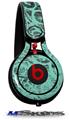 WraptorSkinz Skin Decal Wrap compatible with Beats Mixr Headphones Folder Doodles Seafoam Green Skin Only (HEADPHONES NOT INCLUDED)