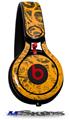 WraptorSkinz Skin Decal Wrap compatible with Beats Mixr Headphones Folder Doodles Orange Skin Only (HEADPHONES NOT INCLUDED)