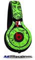 WraptorSkinz Skin Decal Wrap compatible with Beats Mixr Headphones Folder Doodles Neon Green Skin Only (HEADPHONES NOT INCLUDED)