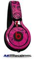 WraptorSkinz Skin Decal Wrap compatible with Beats Mixr Headphones Folder Doodles Fuchsia Skin Only (HEADPHONES NOT INCLUDED)