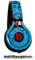 WraptorSkinz Skin Decal Wrap compatible with Beats Mixr Headphones Folder Doodles Blue Medium Skin Only (HEADPHONES NOT INCLUDED)