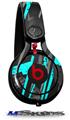 WraptorSkinz Skin Decal Wrap compatible with Beats Mixr Headphones Baja 0014 Neon Teal Skin Only (HEADPHONES NOT INCLUDED)