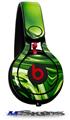 WraptorSkinz Skin Decal Wrap compatible with Beats Mixr Headphones Liquid Metal Chrome Neon Green Skin Only (HEADPHONES NOT INCLUDED)