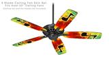 Tie Dye Music Note 100 - Ceiling Fan Skin Kit fits most 52 inch fans (FAN and BLADES SOLD SEPARATELY)