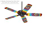 Tie Dye Swirl 108 - Ceiling Fan Skin Kit fits most 52 inch fans (FAN and BLADES SOLD SEPARATELY)