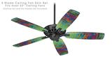 Tie Dye Tiger 100 - Ceiling Fan Skin Kit fits most 52 inch fans (FAN and BLADES SOLD SEPARATELY)