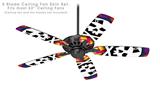 Rainbow Plaid Skull - Ceiling Fan Skin Kit fits most 52 inch fans (FAN and BLADES SOLD SEPARATELY)
