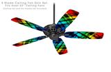 Rainbow Plaid - Ceiling Fan Skin Kit fits most 52 inch fans (FAN and BLADES SOLD SEPARATELY)