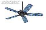 Zig Zag Blue Green - Ceiling Fan Skin Kit fits most 52 inch fans (FAN and BLADES SOLD SEPARATELY)