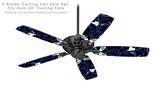 Twisted Garden Blue and White - Ceiling Fan Skin Kit fits most 52 inch fans (FAN and BLADES SOLD SEPARATELY)